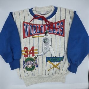 Vintage Kids' 5T Baseball Themed Sweatshirt NWOT